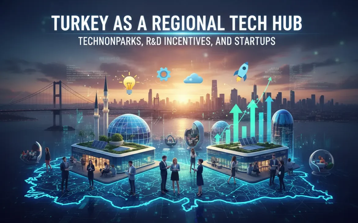 Turkey as a regional technology hub — technoparks, R&D incentives, and startups, representing technology and R&D investment opportunities for foreign investors