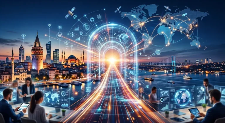 Infographic showing the 80% corporate tax deduction for service exporters in Turkey 2026.